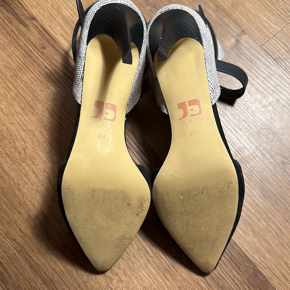 Joe’s Jeans Laney Ankle Wrap Heels Gray/Black - Picture 5 of 5